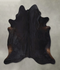 Solid Black XX-Large Brazilian Cowhide Rug 7'5