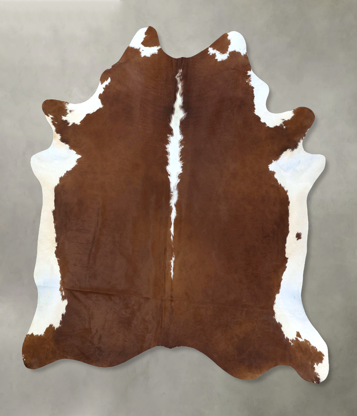 Hereford X-Large Brazilian Cowhide Rug 7'3"H x 6'1"W #B20611 by Hudson Hides