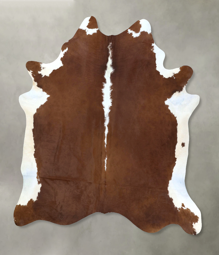 Hereford X-Large Brazilian Cowhide Rug 7'3"H x 6'1"W #B20611 by Hudson Hides