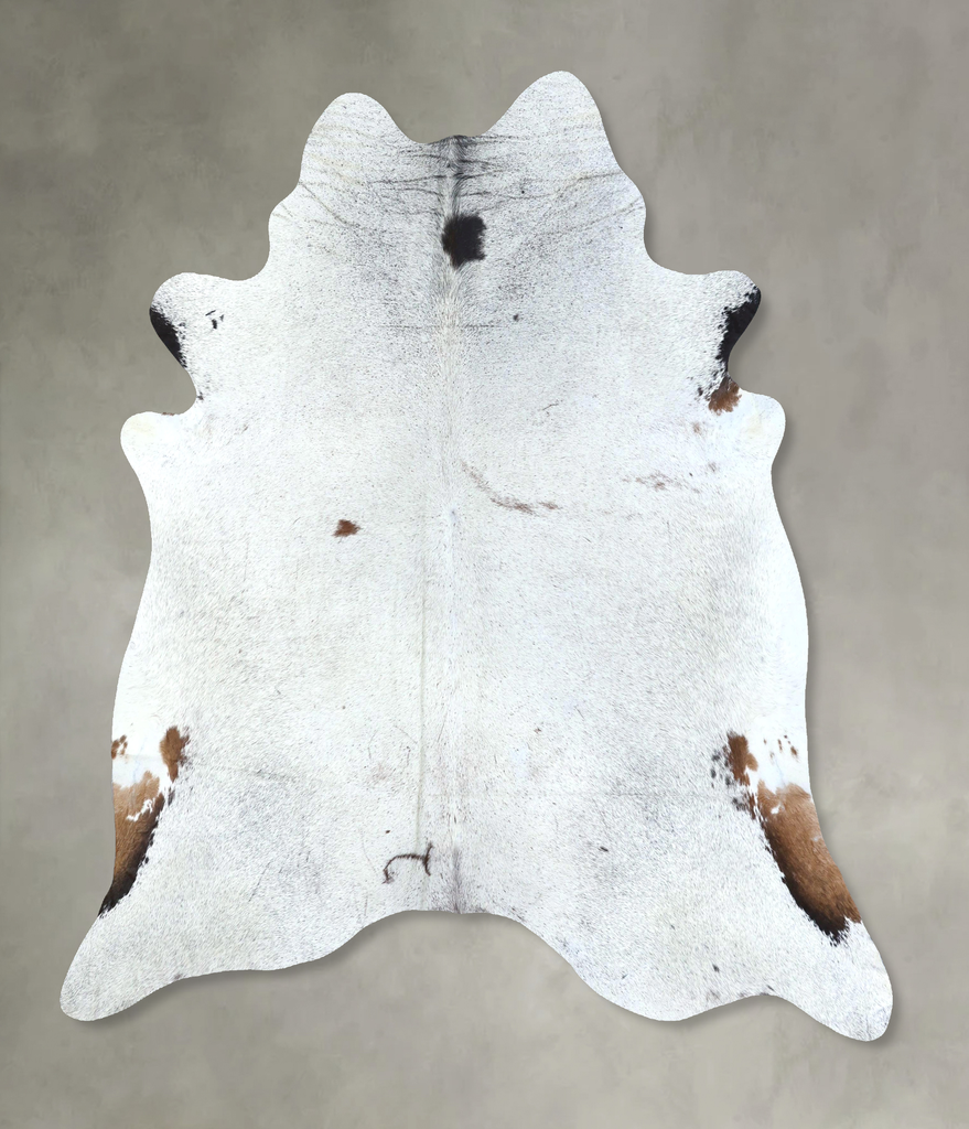 Salt and Pepper Black XX-Large Brazilian Cowhide Rug 7'9"H x 6'11"W #B20615 by Hudson Hides