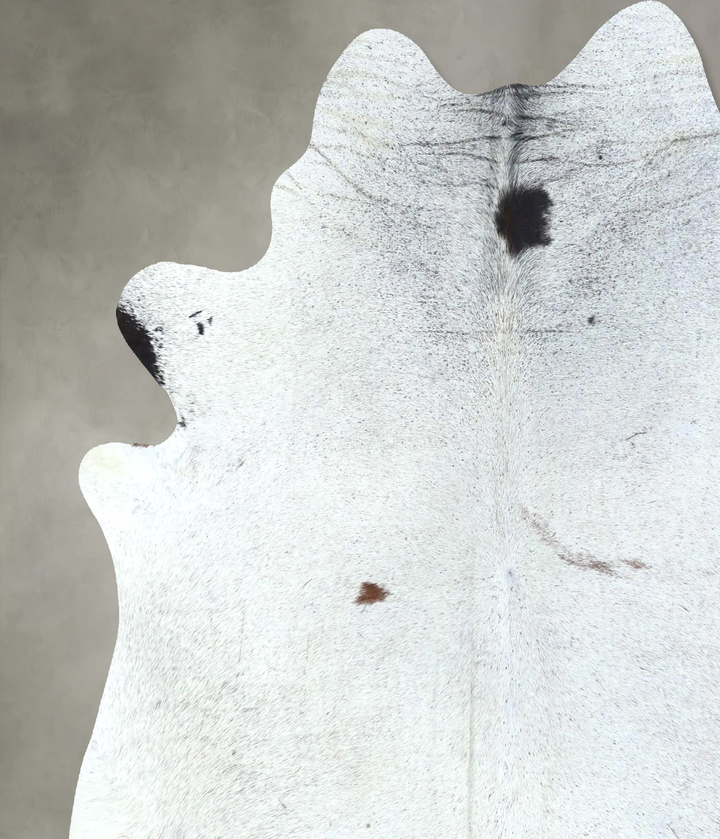 Salt and Pepper Black XX-Large Brazilian Cowhide Rug 7'9"H x 6'11"W #B20615 by Hudson Hides