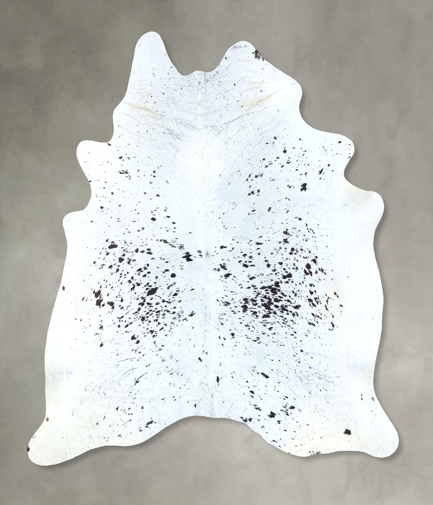Salt and Pepper Black XX-Large Brazilian Cowhide Rug 7'9"H x 6'6"W #B20617 by Hudson Hides