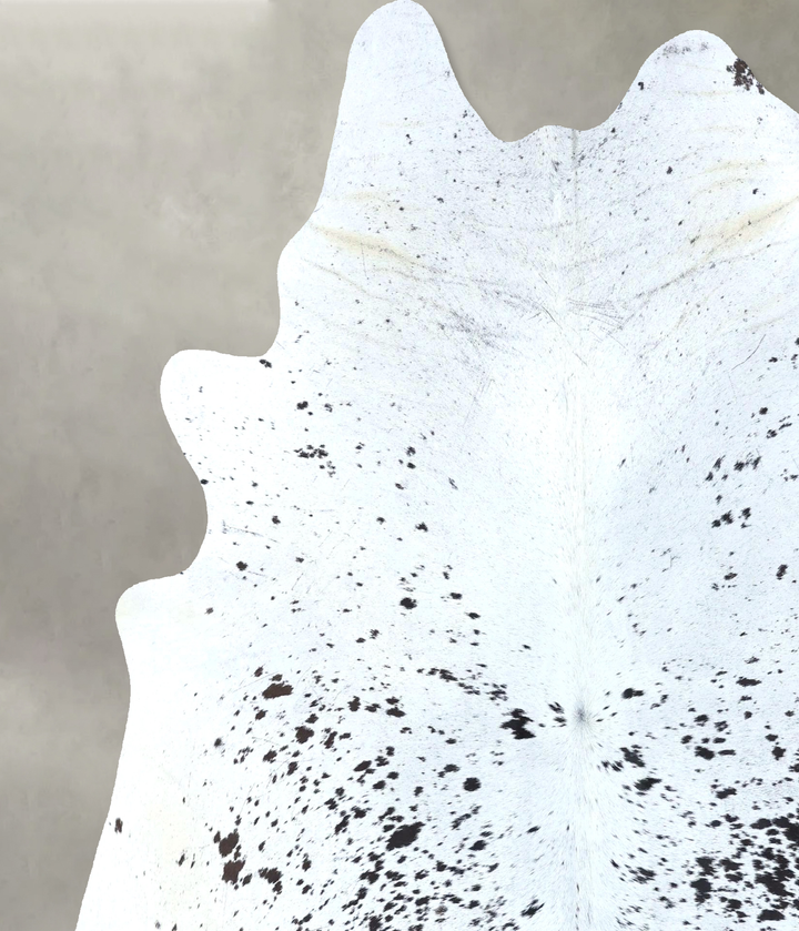 Salt and Pepper Black XX-Large Brazilian Cowhide Rug 7'9"H x 6'6"W #B20617 by Hudson Hides