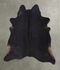 Solid Black X-Large Brazilian Cowhide Rug 7'3