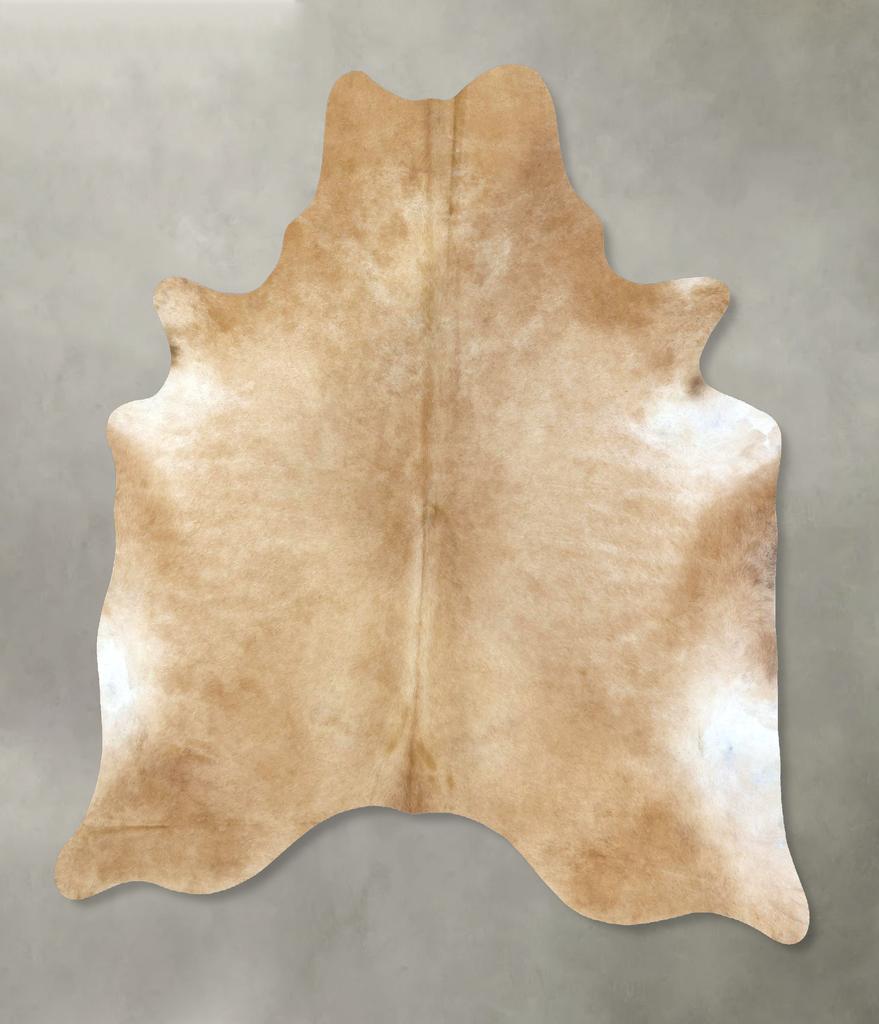 Beige X-Large Brazilian Cowhide Rug 7'4"H x 6'7"W #B20621 by Hudson Hides