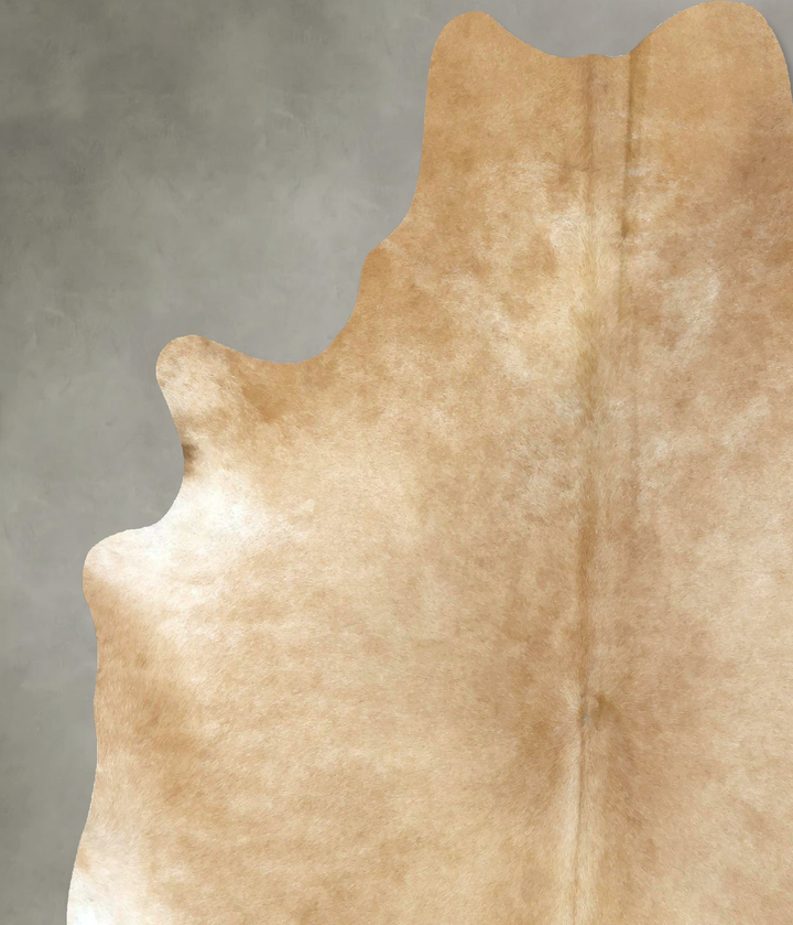 Beige X-Large Brazilian Cowhide Rug 7'4"H x 6'7"W #B20621 by Hudson Hides