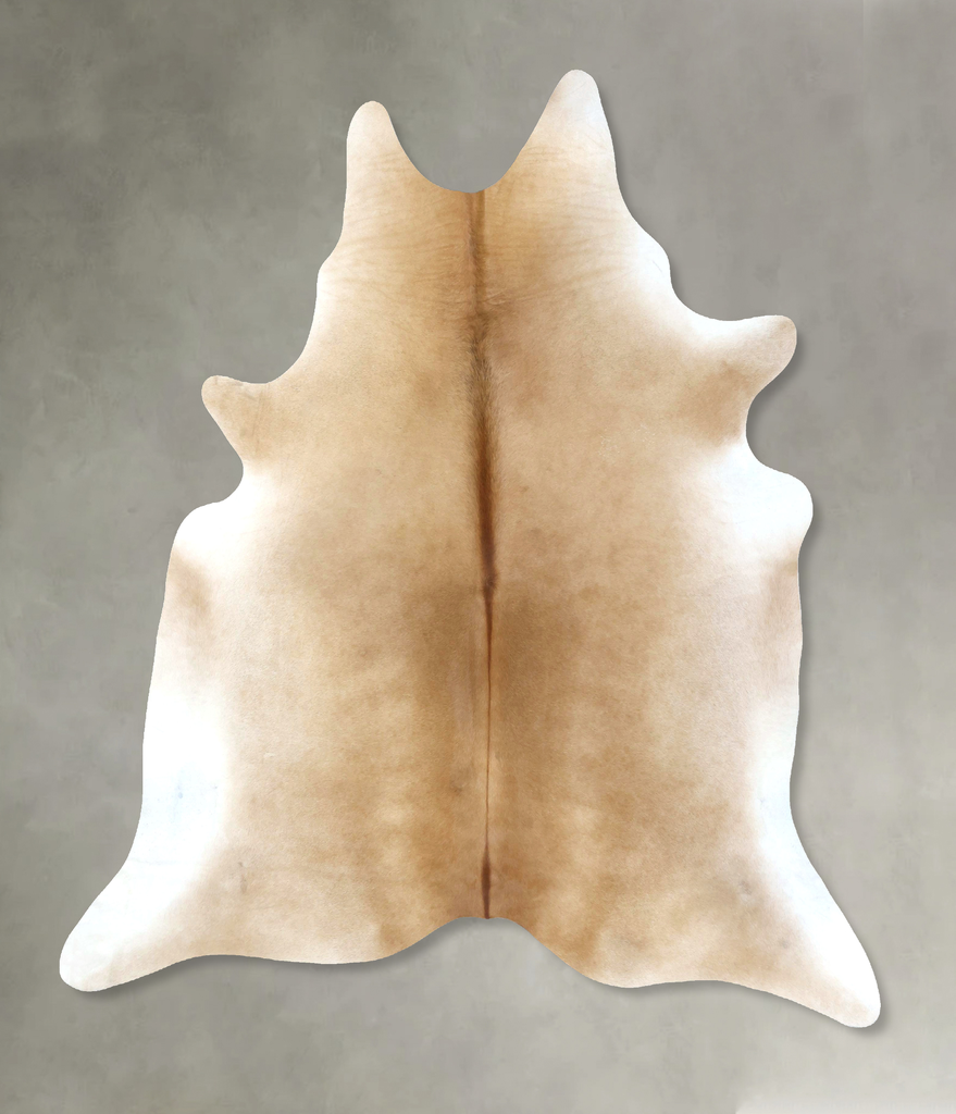 Beige XX-Large Brazilian Cowhide Rug 8'3"H x 7'0"W #B20627 by Hudson Hides