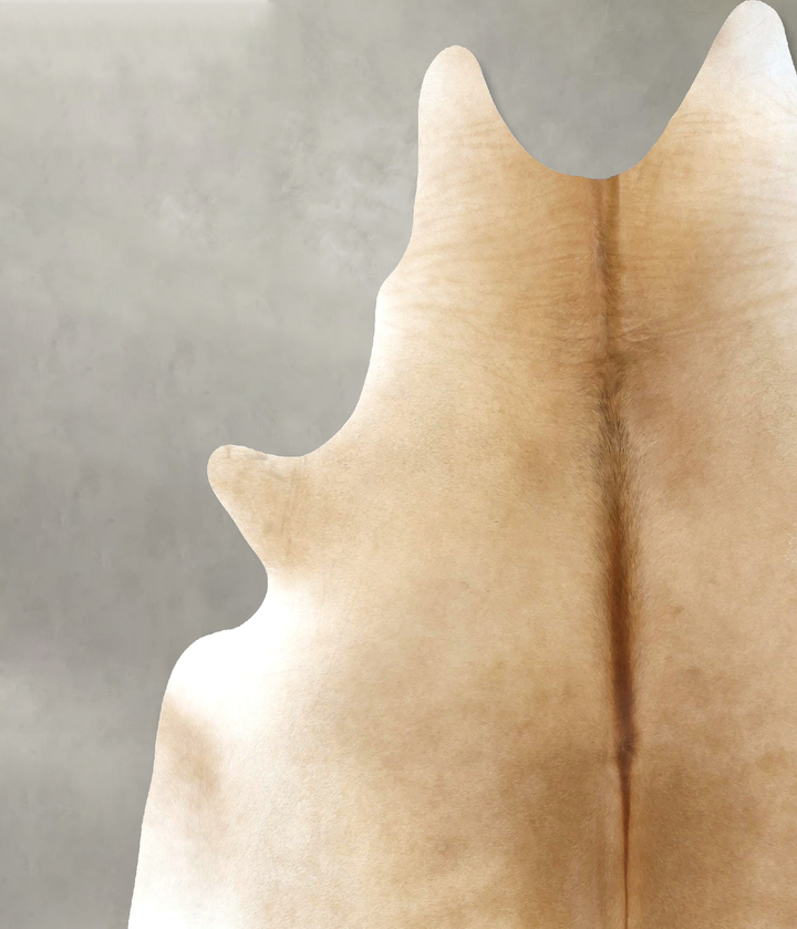 Beige XX-Large Brazilian Cowhide Rug 8'3"H x 7'0"W #B20627 by Hudson Hides