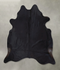Solid Black XX-Large Brazilian Cowhide Rug 7'9
