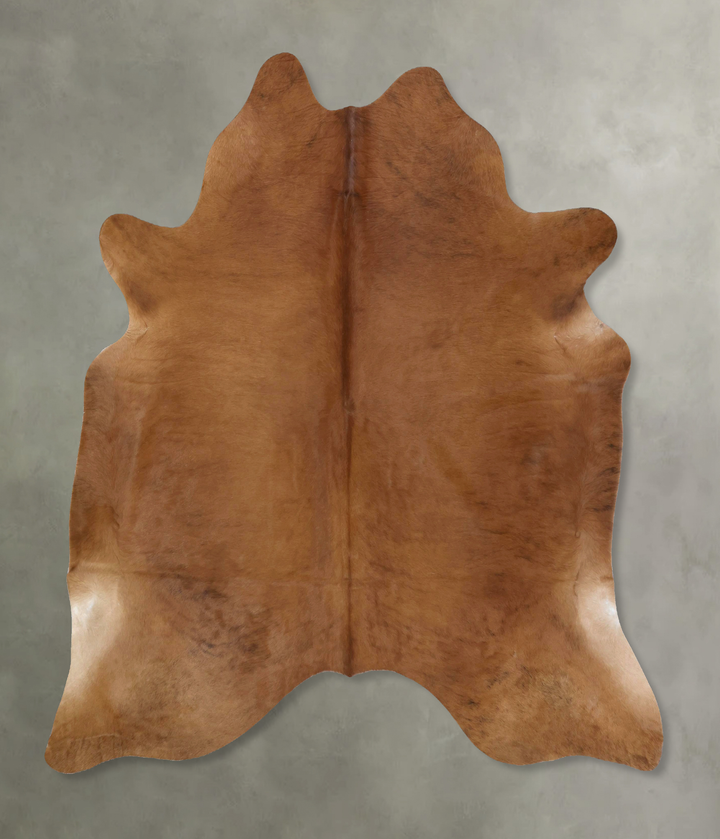 Solid Brown X-Large Brazilian Cowhide Rug 6'11"H x 6'5"W #B20629 by Hudson Hides
