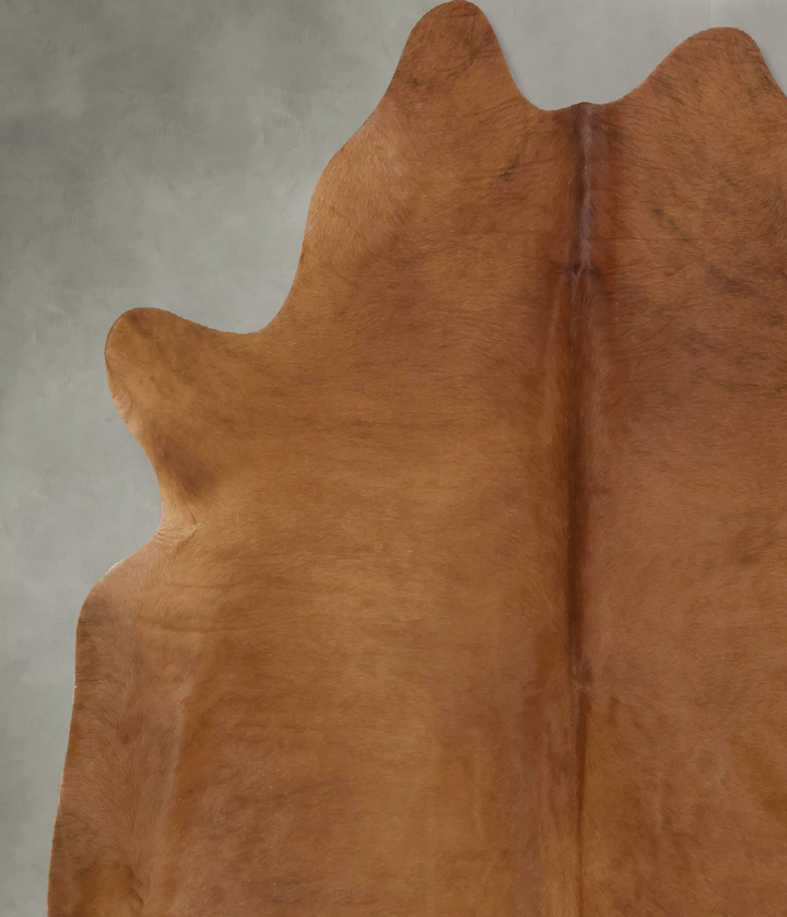 Solid Brown X-Large Brazilian Cowhide Rug 6'11"H x 6'5"W #B20629 by Hudson Hides