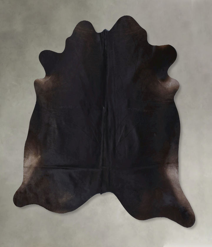 Solid Black X-Large Brazilian Cowhide Rug 6'11"H x 7'1"W #B20633 by Hudson Hides