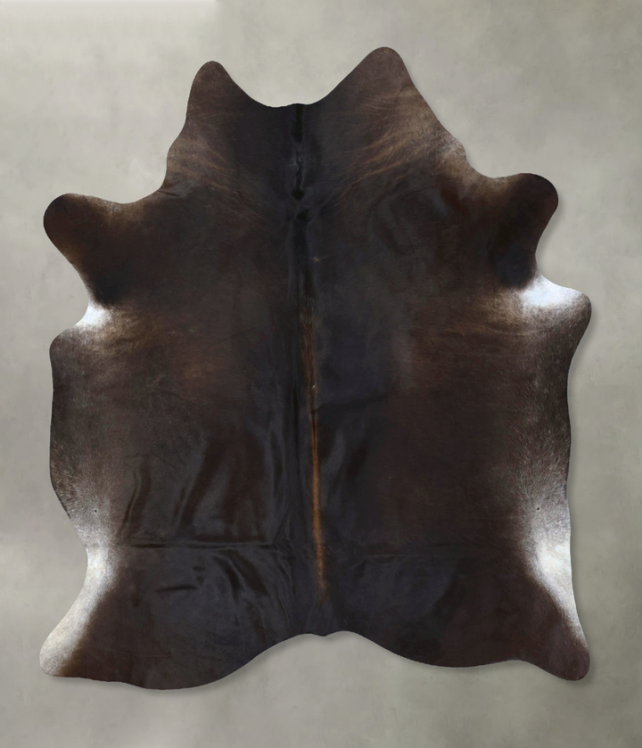 Chocolate XX-Large Brazilian Cowhide Rug 7'10"H x 6'5"W #B20639 by Hudson Hides