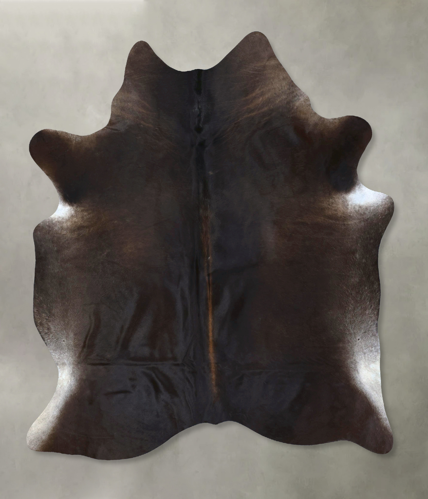 Chocolate XX-Large Brazilian Cowhide Rug 7'10"H x 6'5"W #B20639 by Hudson Hides