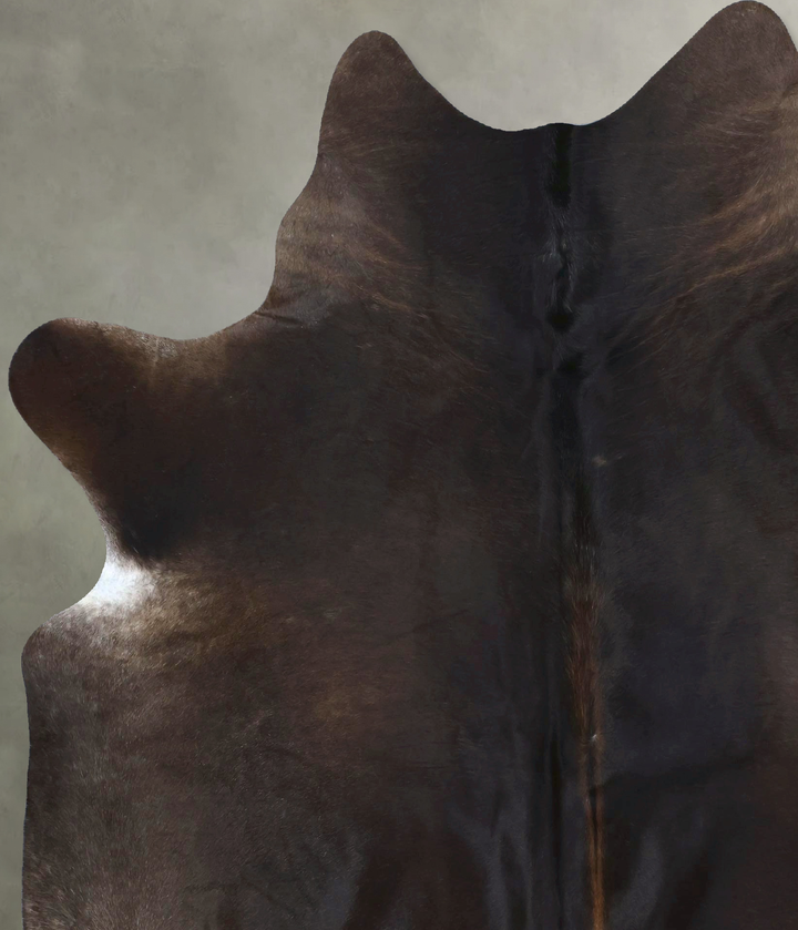 Chocolate XX-Large Brazilian Cowhide Rug 7'10"H x 6'5"W #B20639 by Hudson Hides