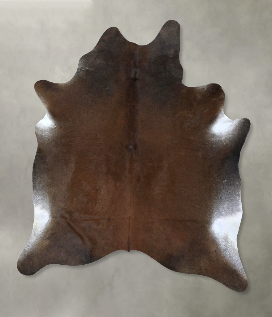 Chocolate X-Large Brazilian Cowhide Rug 7'9"H x 6'5"W #B20641 by Hudson Hides