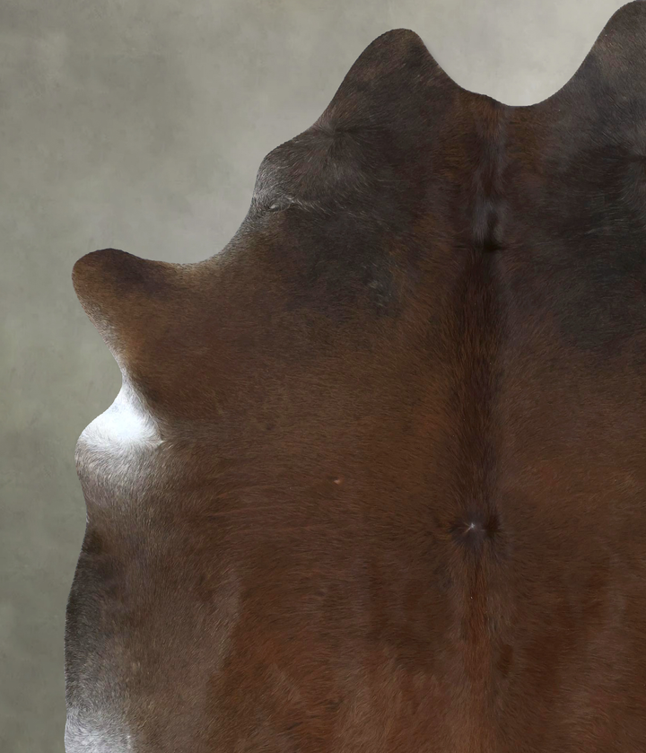 Chocolate X-Large Brazilian Cowhide Rug 7'9"H x 6'5"W #B20641 by Hudson Hides