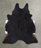 Solid Black XX-Large Brazilian Cowhide Rug 8'4