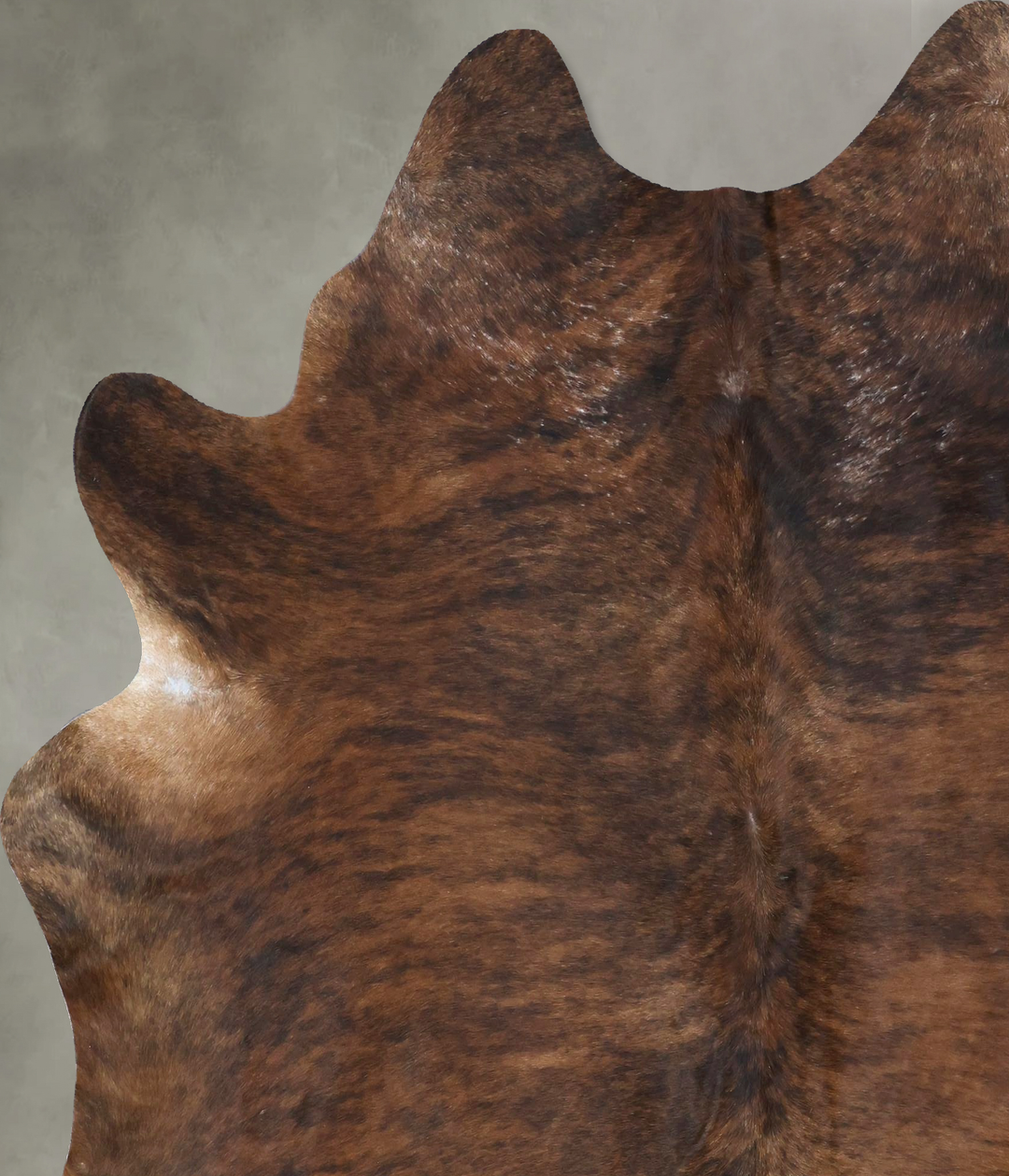 Dark Brindle X-Large Brazilian Cowhide Rug 7'6"H x 6'7"W #B20649 by Hu