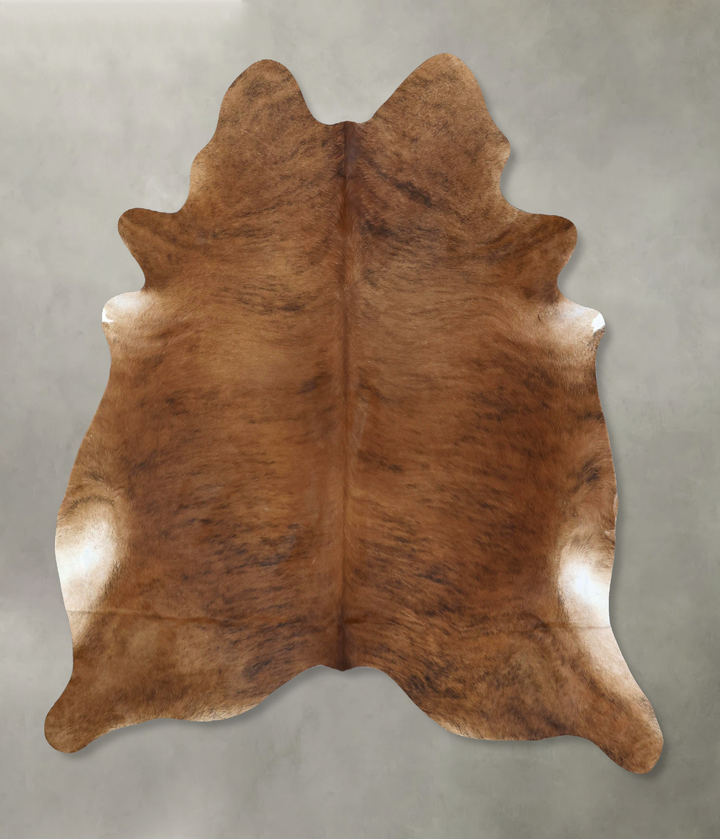 Medium Brindle X-Large Brazilian Cowhide Rug 7'6"H x 6'6"W #B20653 by Hudson Hides