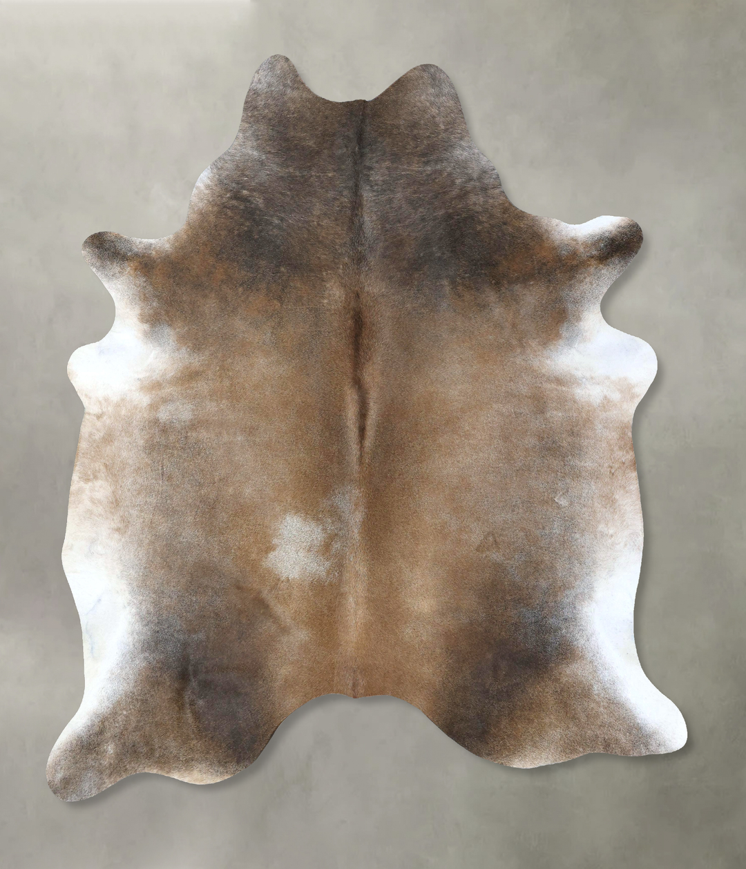 Grey with Beige XX-Large Brazilian Cowhide Rug 7'11"H x 6'7"W #B20659 