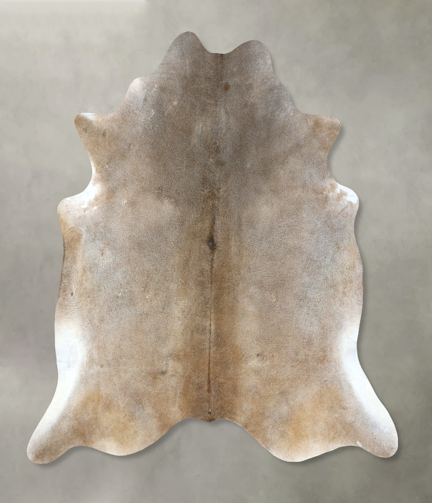 Grey with Beige X-Large Brazilian Cowhide Rug 7'6"H x 6'8"W #B20662 by Hudson Hides
