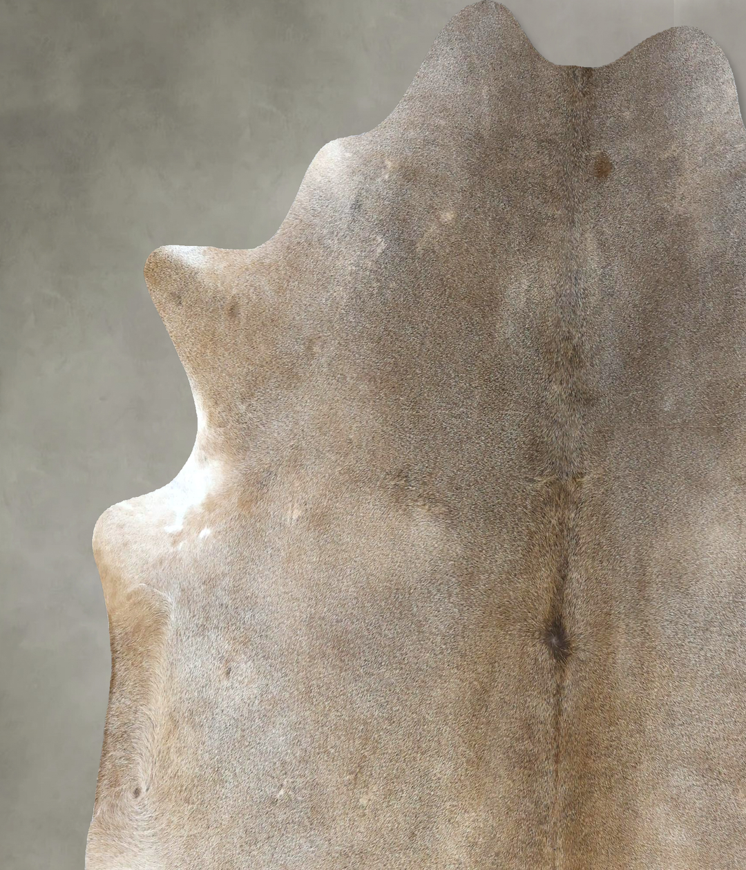 Grey with Beige X-Large Brazilian Cowhide Rug 7'6"H x 6'8"W #B20662 by