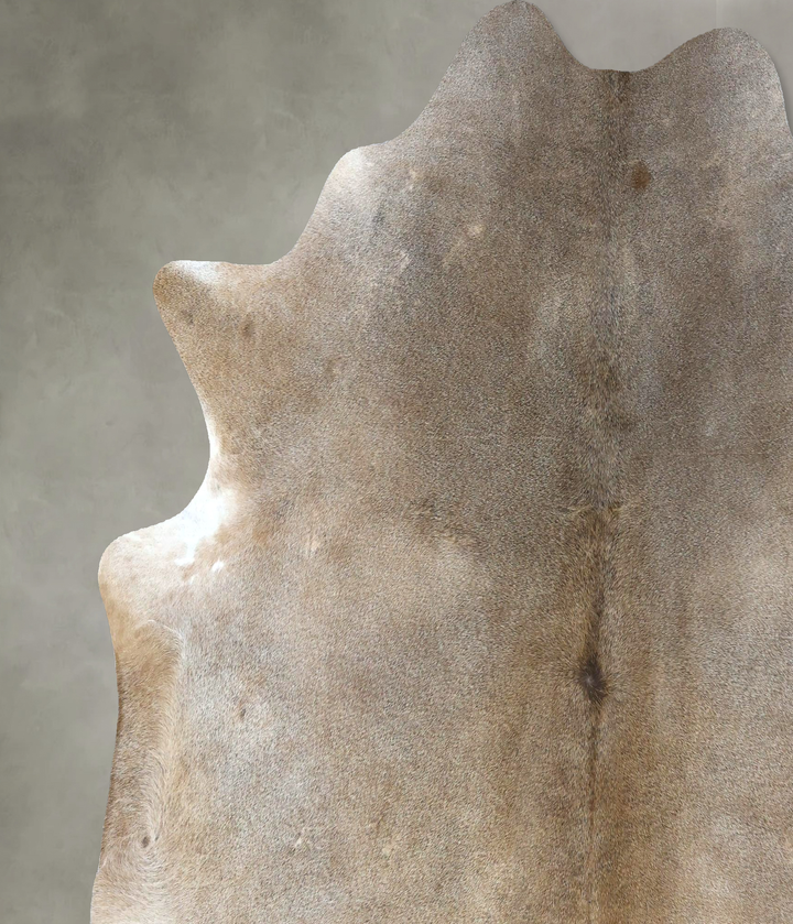 Grey with Beige X-Large Brazilian Cowhide Rug 7'6"H x 6'8"W #B20662 by Hudson Hides