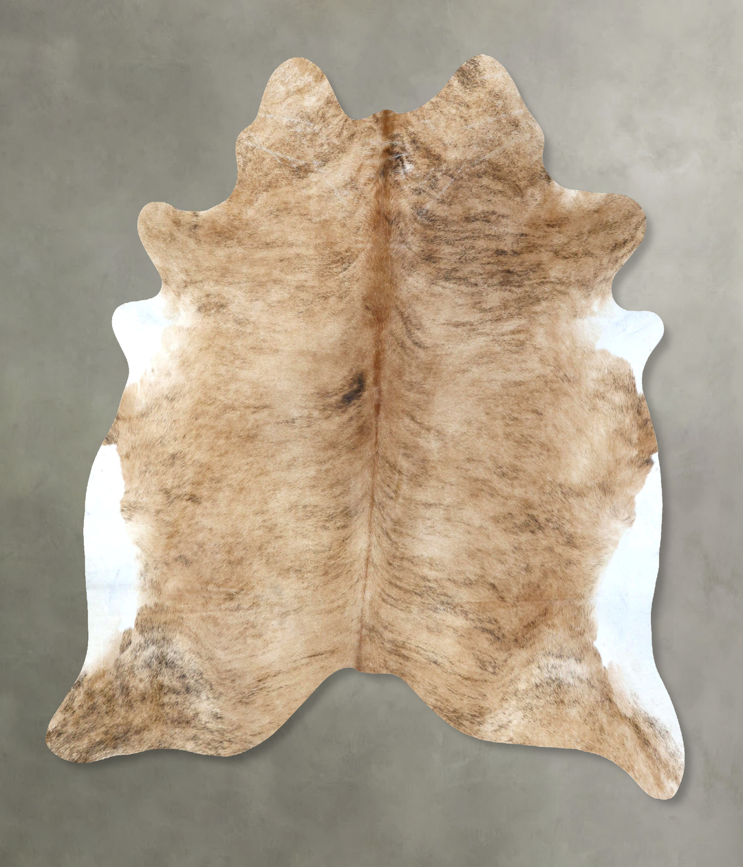 Light Brindle X-Large Brazilian Cowhide Rug 7'5"H x 6'9"W #B20664 by H