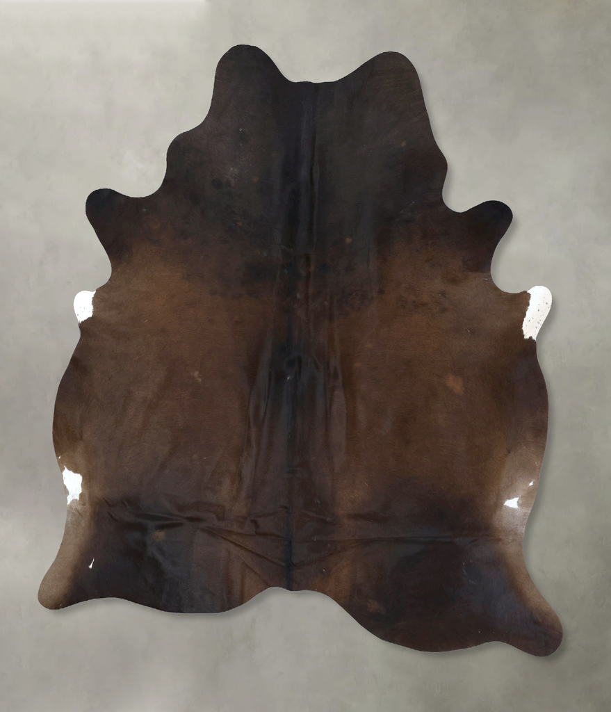 Chocolate XX-Large Brazilian Cowhide Rug 7'8"H x 6'7"W #B20668 by Hudson Hides