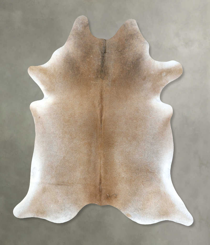 Grey with Beige X-Large Brazilian Cowhide Rug 7'3"H x 6'6"W #B20671 by Hudson Hides