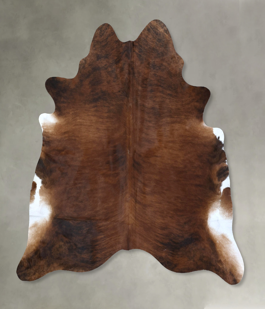Medium Brindle XX-Large Brazilian Cowhide Rug 7'7"H x 6'11"W #B20674 by Hudson Hides