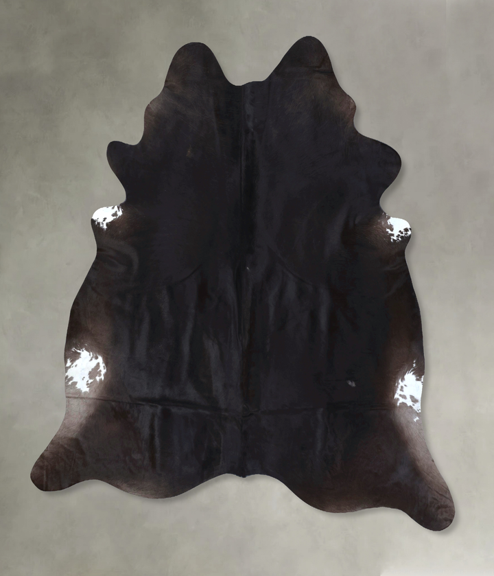 Solid Black XX-Large Brazilian Cowhide Rug 8'6"H x 7'6"W #B20679 by Hudson Hides