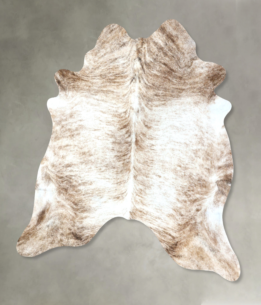 Light Brindle XX-Large Brazilian Cowhide Rug 8'1"H x 7'1"W #B20680 by Hudson Hides