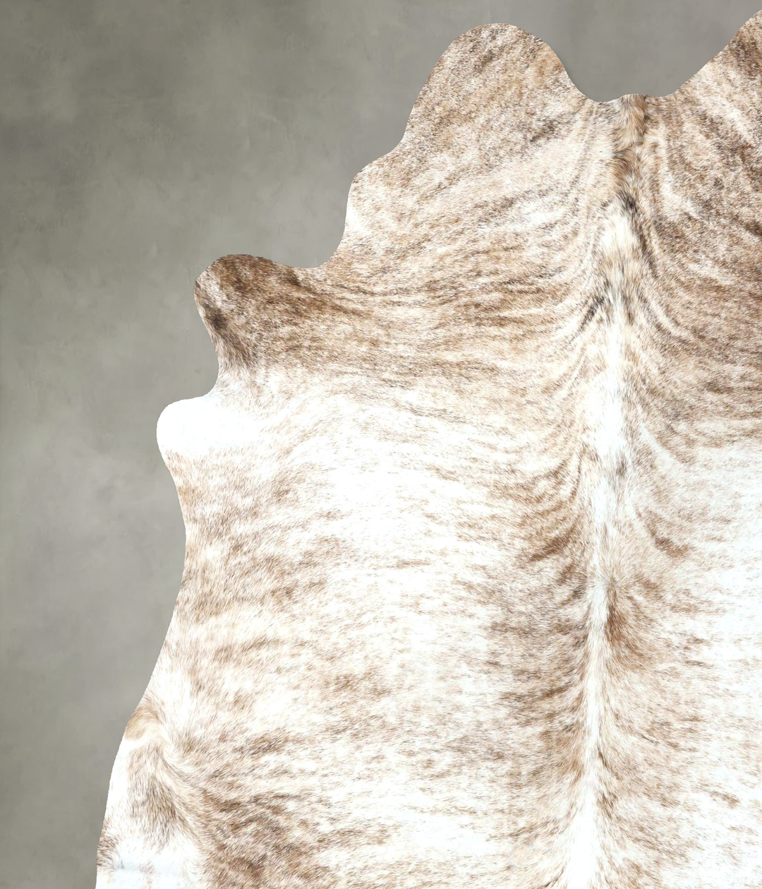 Light Brindle XX-Large Brazilian Cowhide Rug 8'1"H x 7'1"W #B20680 by 