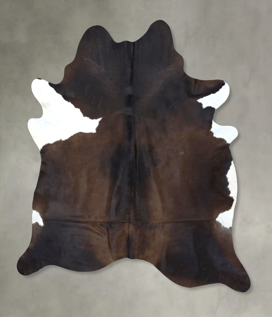 Chocolate and White XX-Large Brazilian Cowhide Rug 8'2"H x 6'6"W #B20682 by Hudson Hides