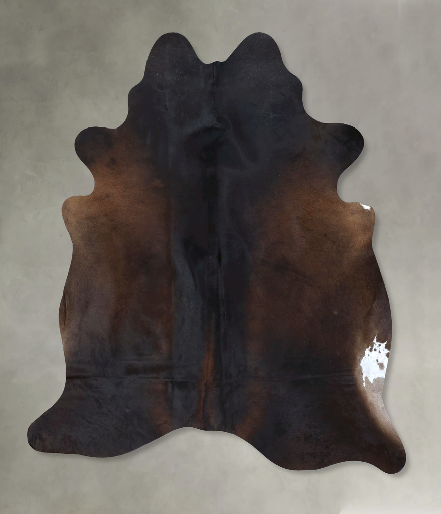 Chocolate X-Large Brazilian Cowhide Rug 7'0"H x 6'4"W #B20686 by Hudson Hides