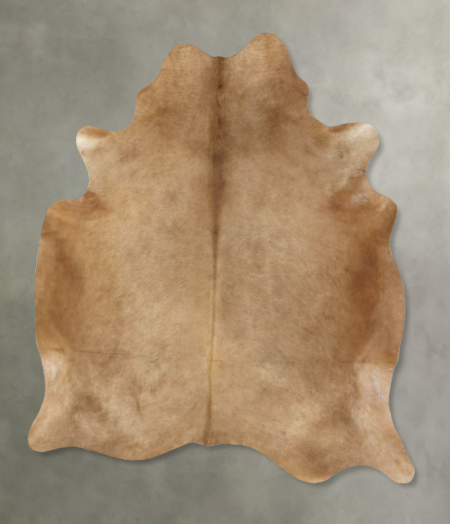 Solid Brown X-Large Brazilian Cowhide Rug 7'5"H x 6'1"W #B20687 by Hudson Hides