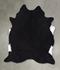 Solid Black XX-Large Brazilian Cowhide Rug 8'2