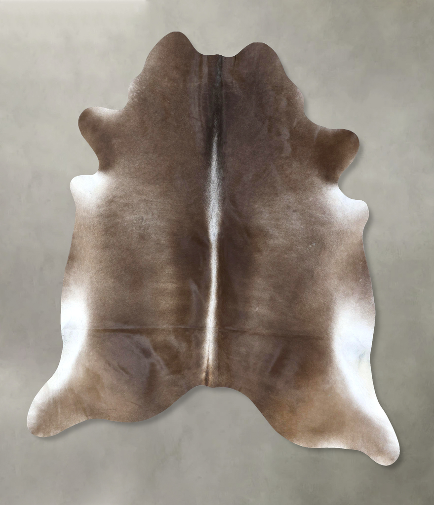 Dark Grey XX-Large Brazilian Cowhide Rug 8'0"H x 7'3"W #B20690 by Hudson Hides