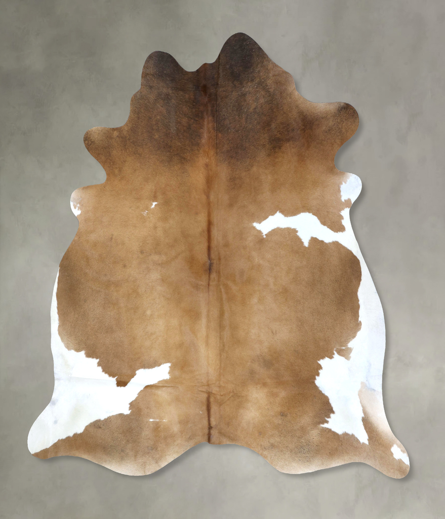 Beige and White XX-Large Brazilian Cowhide Rug 8'8"H x 8'0"W #B20692 by Hudson Hides