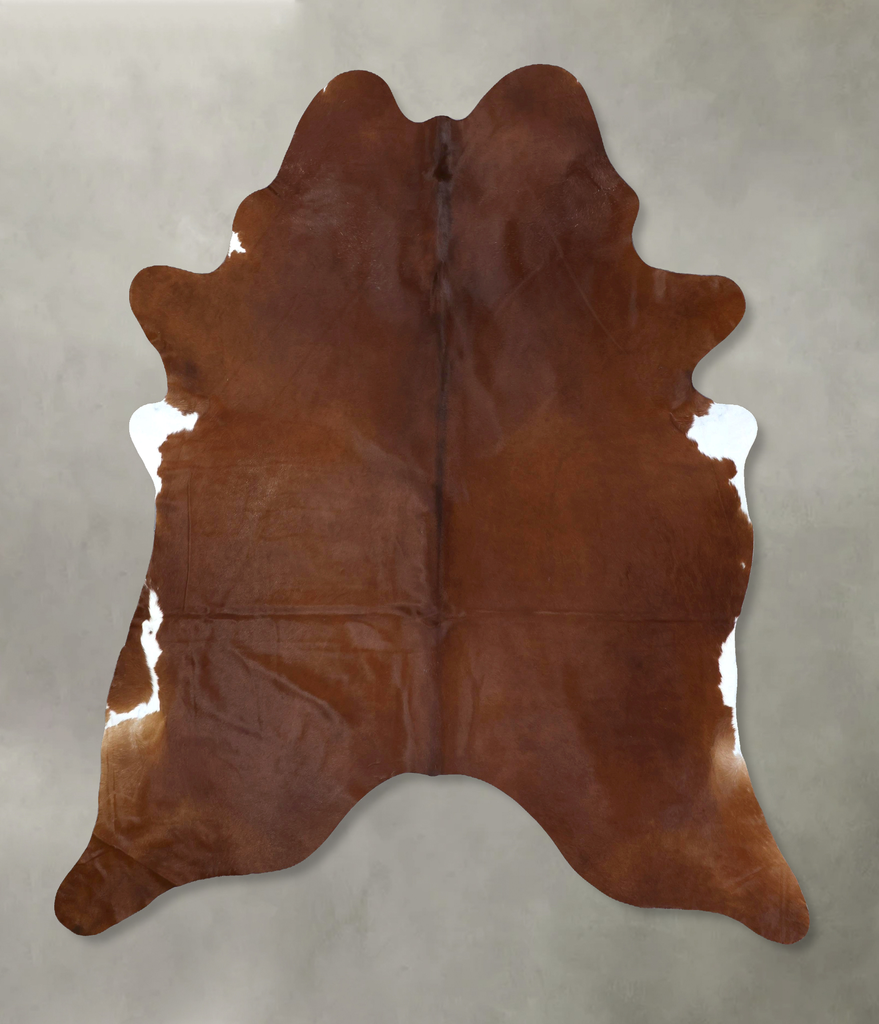 Solid Brown XX-Large Brazilian Cowhide Rug 8'8"H x 7'3"W #B20696 by Hudson Hides