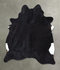 Solid Black X-Large Brazilian Cowhide Rug 7'6