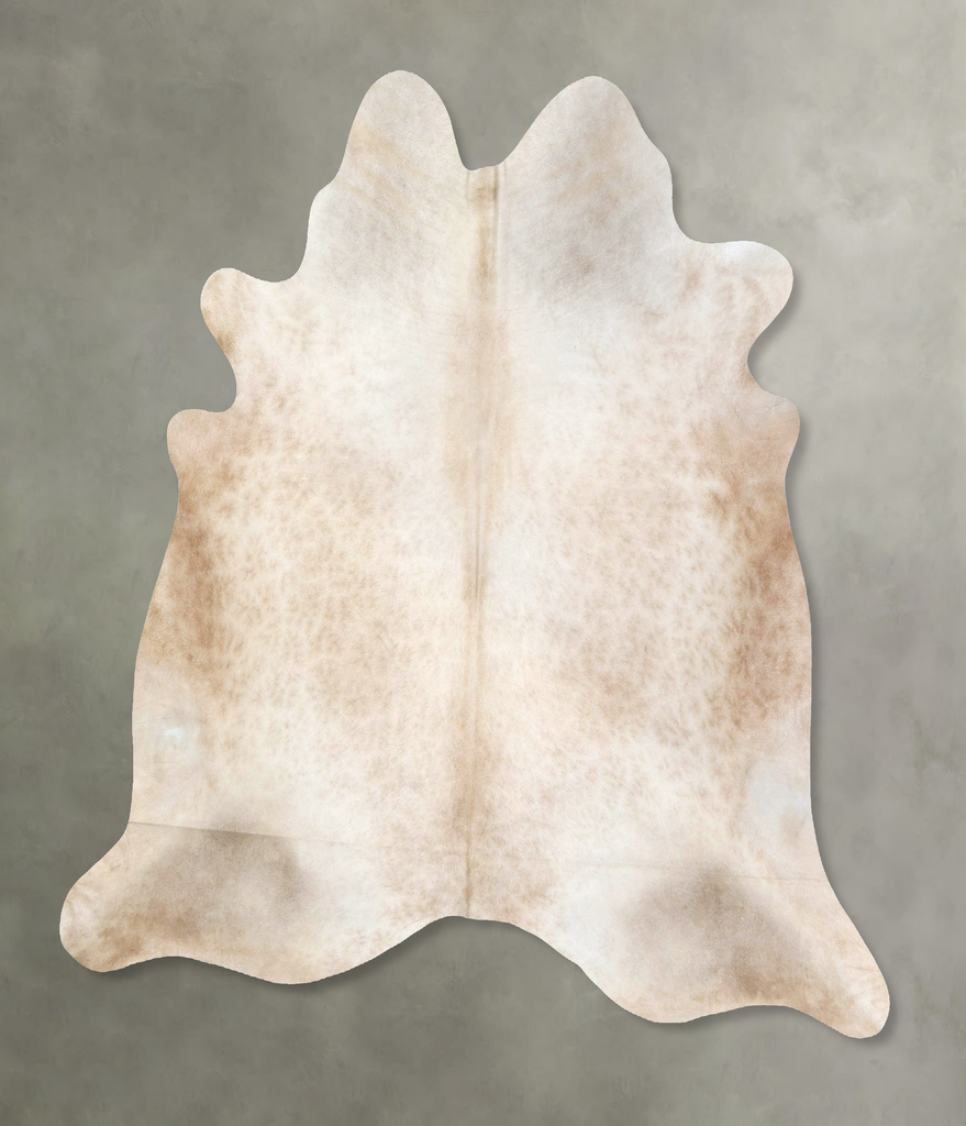 Champagne X-Large Brazilian Cowhide Rug 7'2"H x 6'11"W #B20706 by Hudson Hides