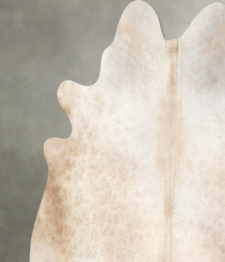 Champagne X-Large Brazilian Cowhide Rug 7'2"H x 6'11"W #B20706 by Hudson Hides