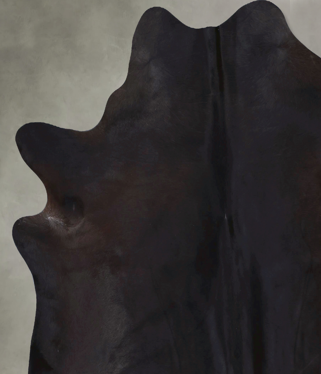 Solid Black XX-Large Brazilian Cowhide Rug 7'10"H x 7'1"W #B20707 by H