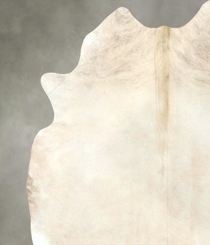 Ivory with Beige XX-Large Brazilian Cowhide Rug 7'10"H x 6'7"W #B20710 by Hudson Hides