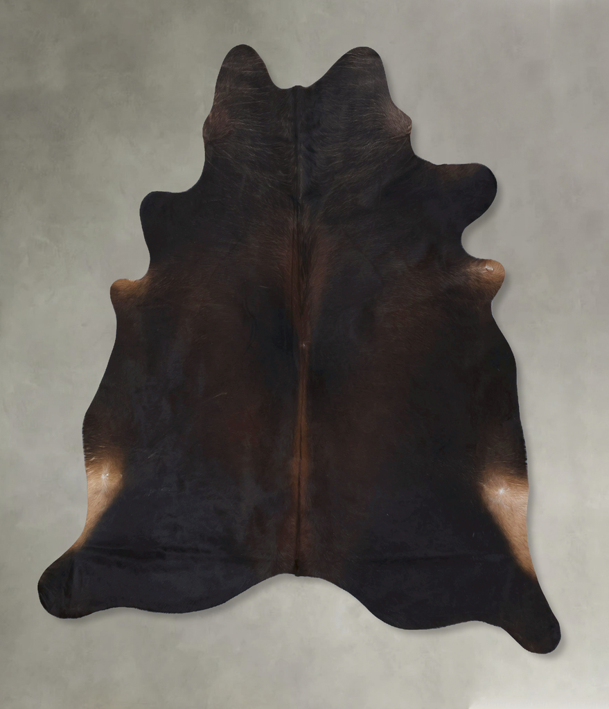 Chocolate XX-Large Brazilian Cowhide Rug 7'10"H x 6'7"W #B20715 by Hudson Hides