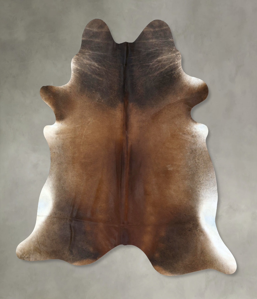 Chocolate XX-Large Brazilian Cowhide Rug 7'9"H x 7'0"W #B20717 by Hudson Hides