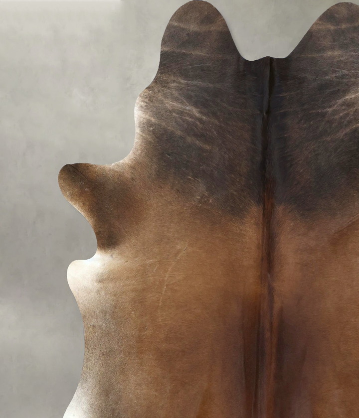 Chocolate XX-Large Brazilian Cowhide Rug 7'9"H x 7'0"W #B20717 by Hudson Hides